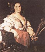 Bernardo Strozzi Bernardo Strozzi, Joueuse de viole de gamb oil painting